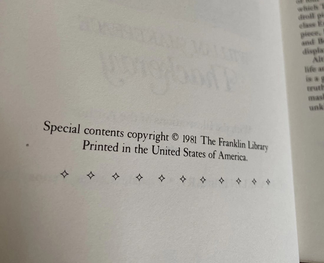 Vanity Fair William Makepeace Thackeray Franklin Library Leather Bound 1981 Fine - 6