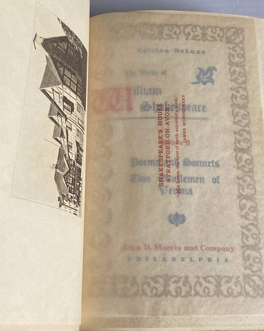 Shakespeares Works 1901 Elgin Ed. Deluxe # 360 Vol. II 2 Gentlemen Of Verona + - 7