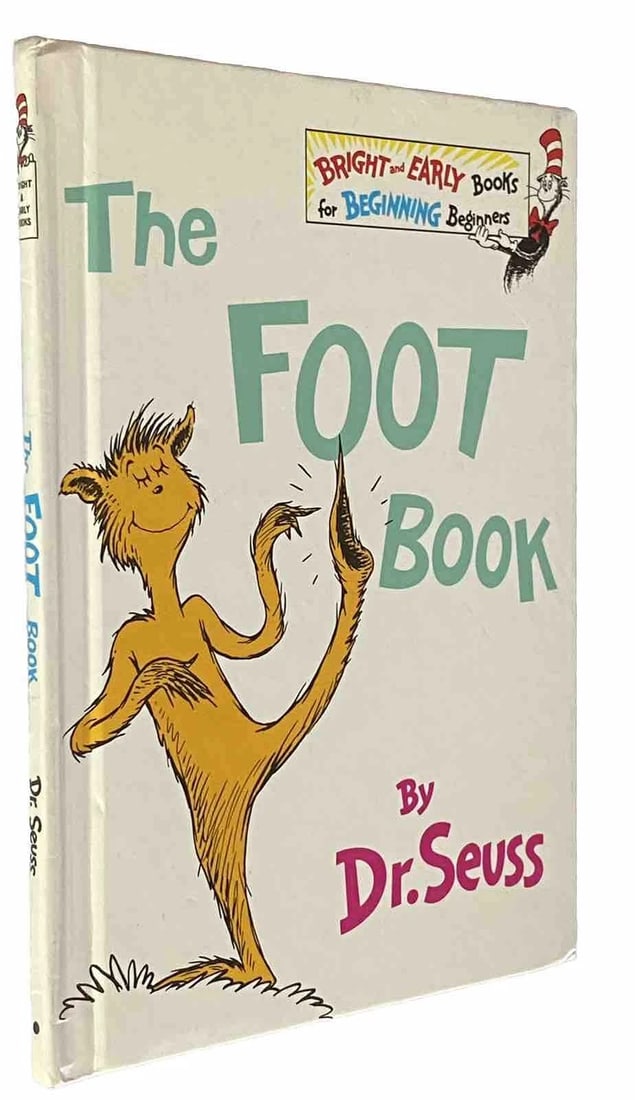 THE FOOT BOOK Dr. Seuss Grolier 1stEd Reprint 1993 Like New HC No Writing RARE - 10