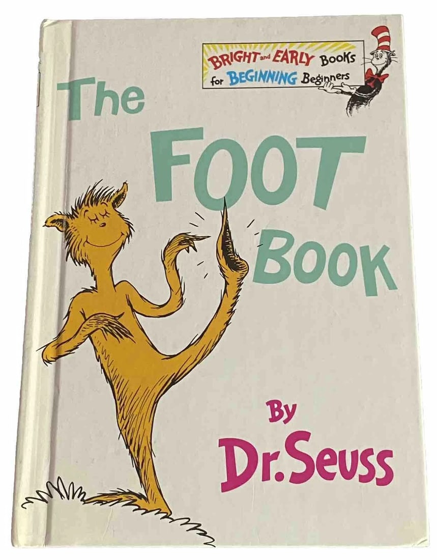 THE FOOT BOOK Dr. Seuss Grolier 1stEd Reprint 1993 Like New HC No Writing RARE - 2