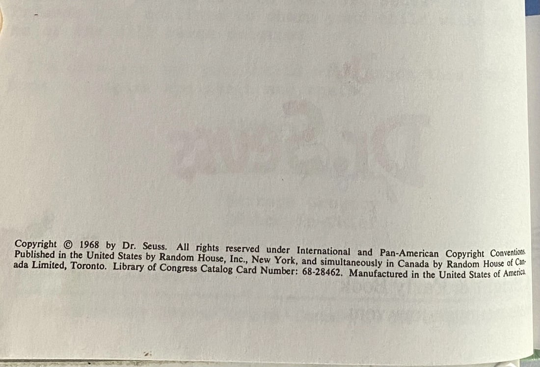 THE FOOT BOOK Dr. Seuss Grolier 1stEd Reprint 1993 Like New HC No Writing RARE - 5