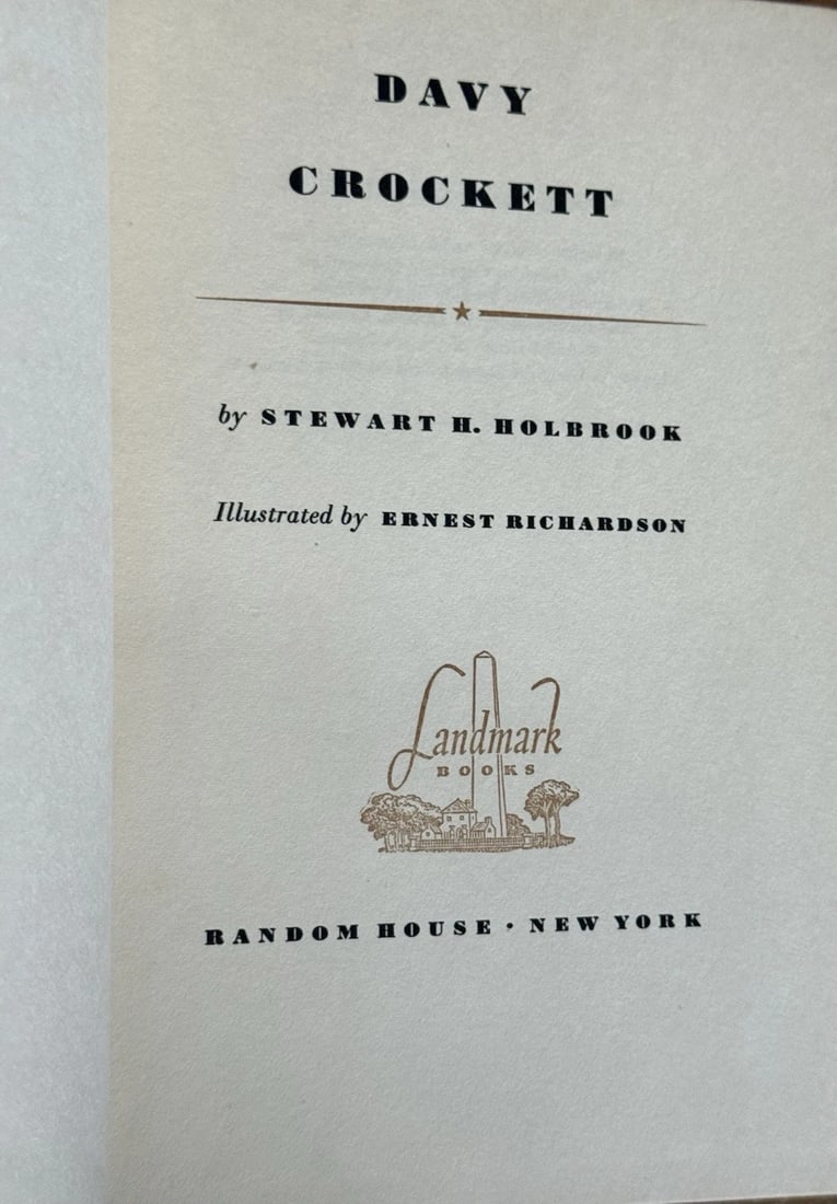 Davy Crockett Stewart H. Holbrook HC First Edition 1955 Illustrated Good Cond. - 3