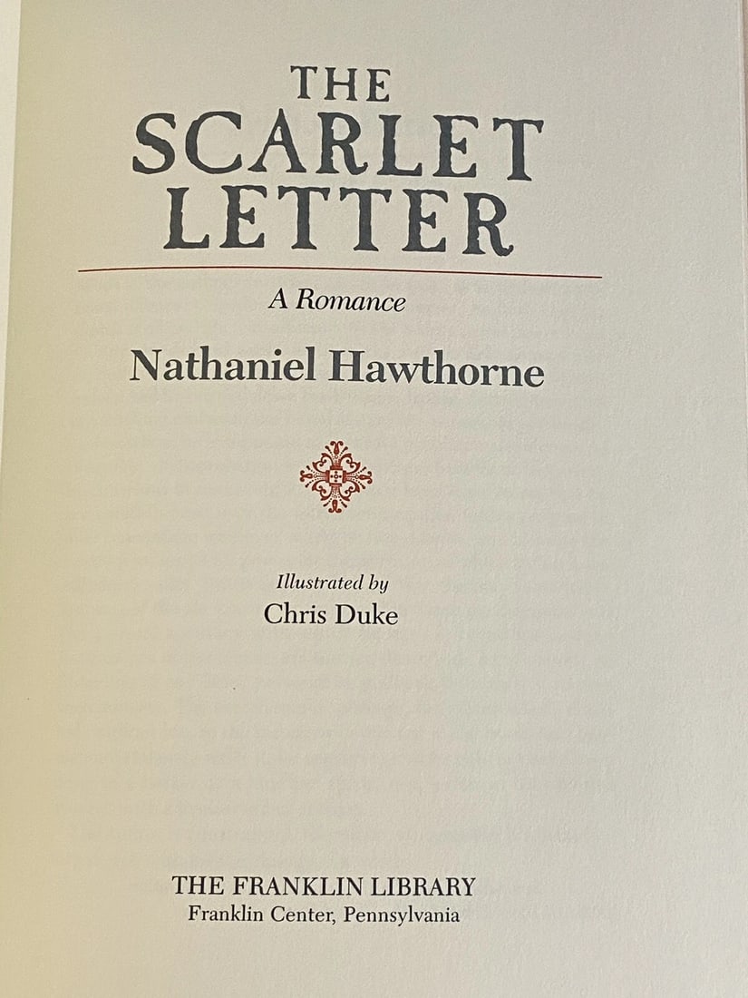 Hawthorne, Nathaniel THE SCARLET LETTER Franklin Library 1st Edition/Print 1979 - 3