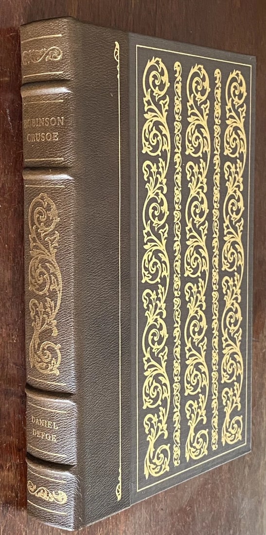 Franklin Library ROBINSON CRUSOE- Daniel Defoe-1/4 Leather 1979 Unread NEW Cond. - 2