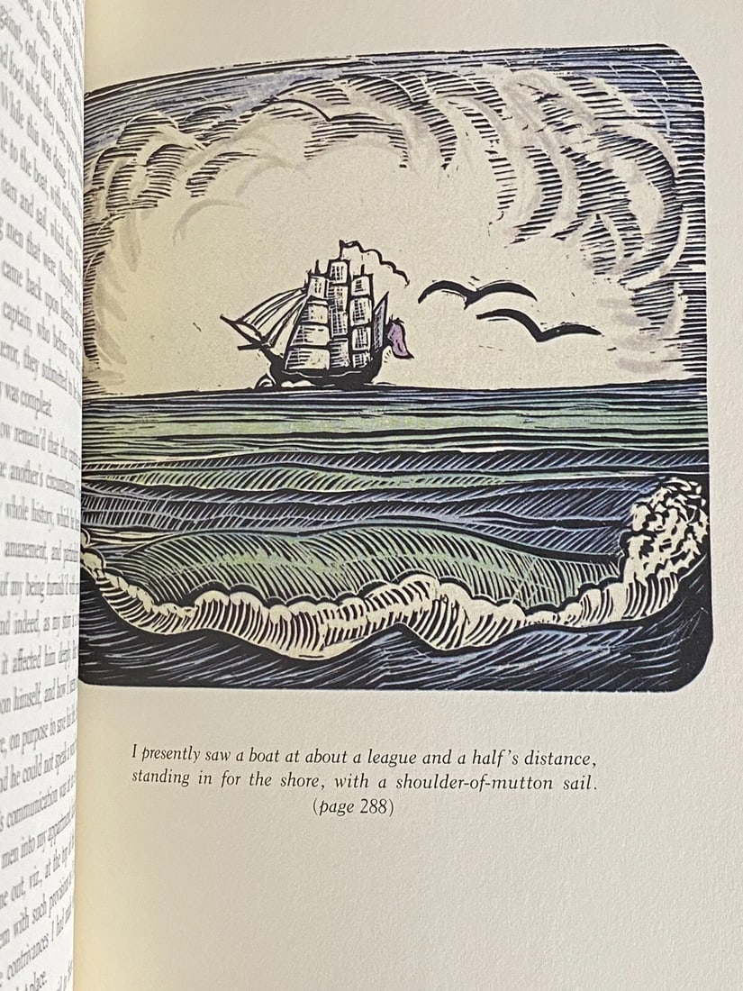 Franklin Library ROBINSON CRUSOE- Daniel Defoe-1/4 Leather 1979 Unread NEW Cond. - 7