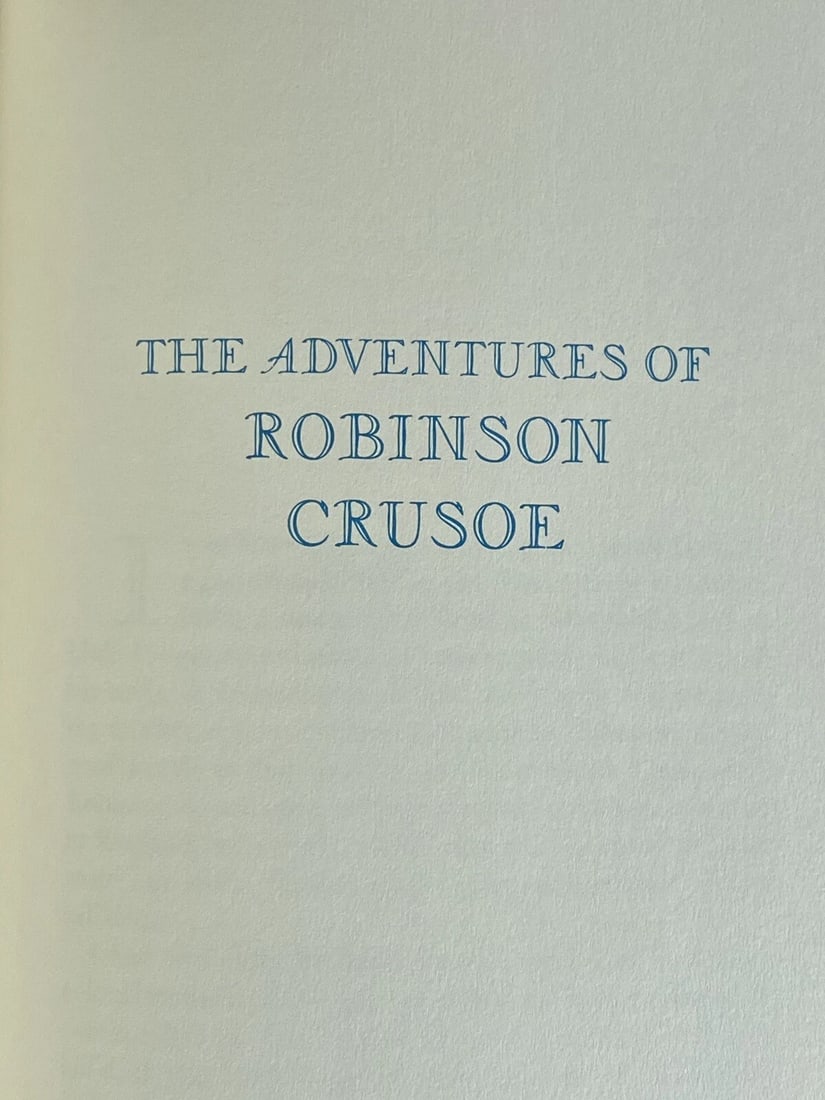 Franklin Library ROBINSON CRUSOE- Daniel Defoe-1/4 Leather 1979 Unread NEW Cond. - 9