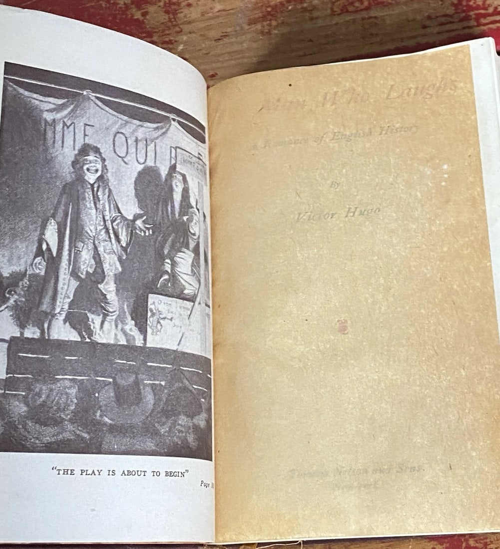 The Man Who Laughs by Victor Hugo Thomas Nelson & Sons Leather Bound Very Good - 4