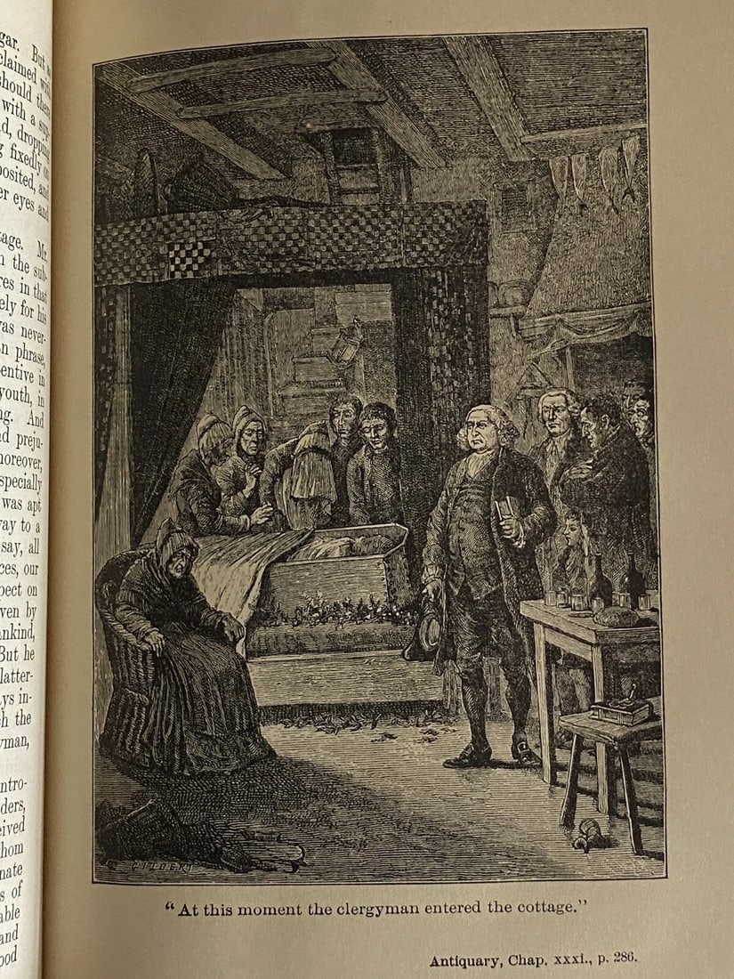 Works Of Sir Walter Scott Waverley Novels Vol VI The Antiquary HC 1800s Illustr - 13