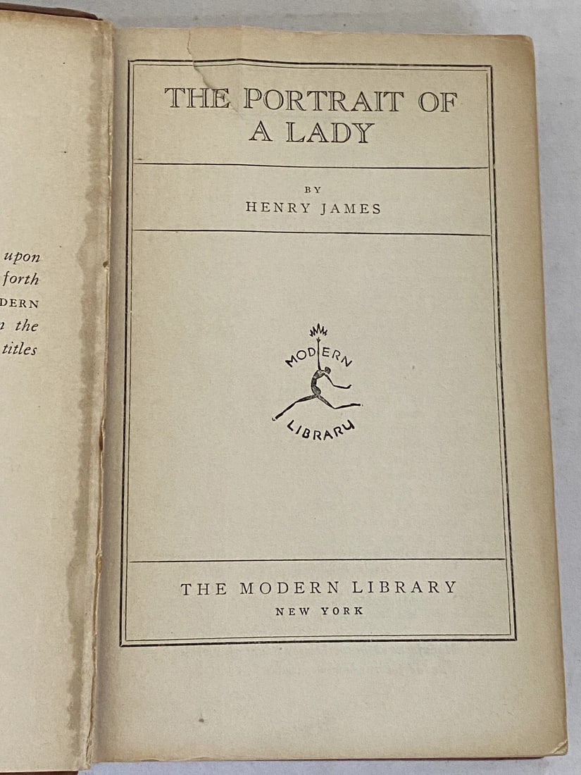 THE PORTRAIT OF A LADY James, Henry Early Modern Library Edition 1930s HC - 3