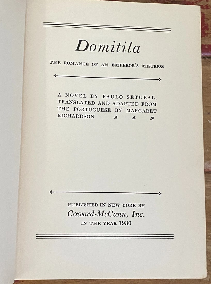 Domitila by Paulo Setubal Coward McCann HC w DJ 1st Ed. 1930 RARE! - 4