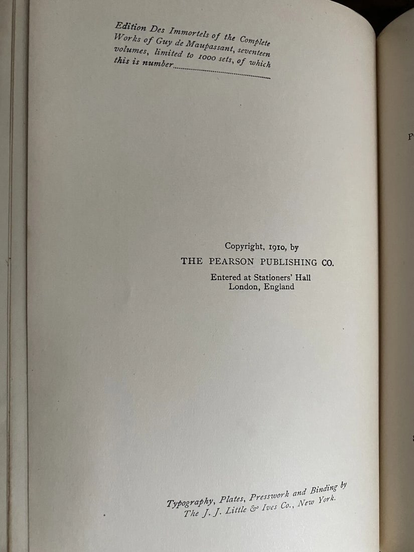 Guy De Maupassant Poems,Allouma Ltd. Ed.#173/1,000 1910 Pearson Illustrated - 6