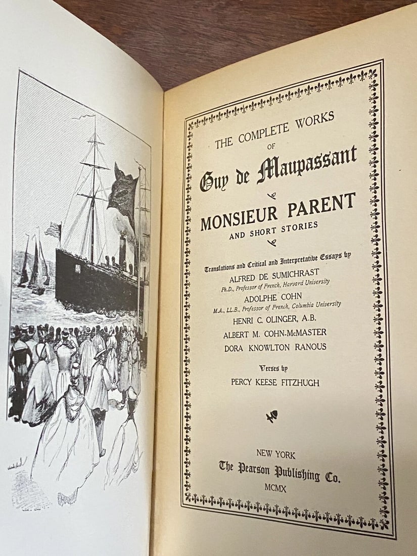 Guy De Maupassant The Window, Msgr.Parent 1910 Pearson Ltd. Ed #173 of 1,000 - 6