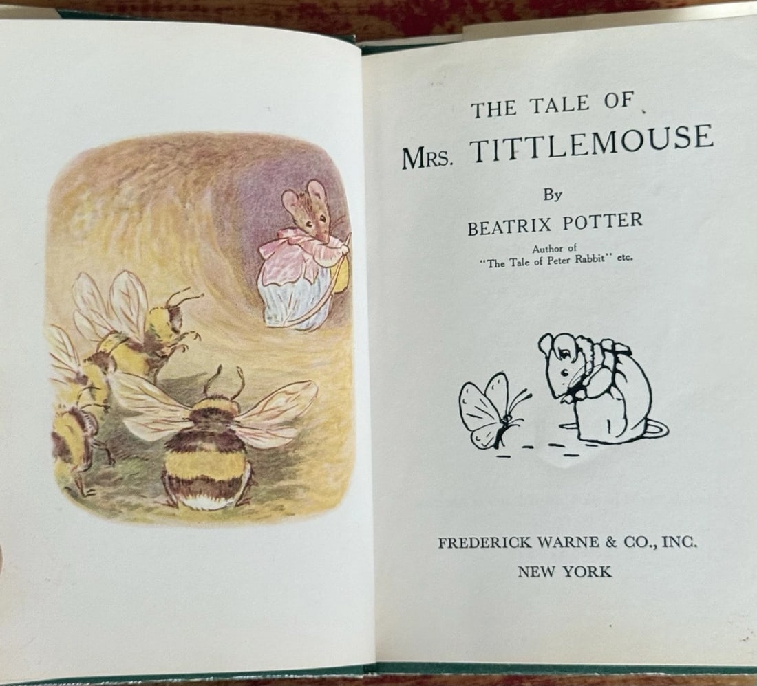 The Tale of Mrs. Tittlemouse BEATRIX POTTER HC/DJ 1938 2nd Printing Very Good! - 4