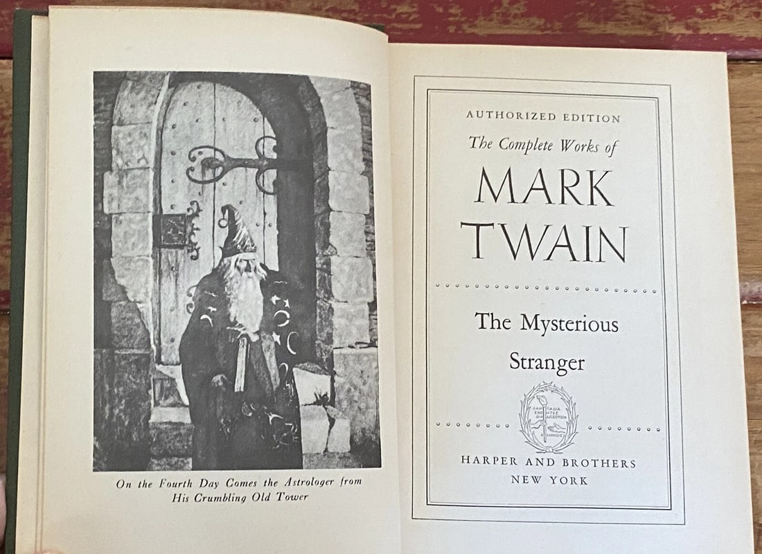 1922 COMPLETE WORKS OF MARK TWAIN VOL.VIII The Mysterious Stranger HC Very Good - 3