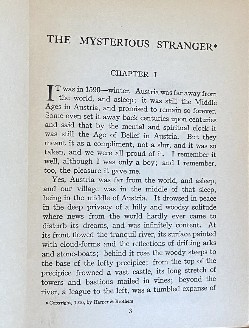 1922 COMPLETE WORKS OF MARK TWAIN VOL.VIII The Mysterious Stranger HC Very Good - 7