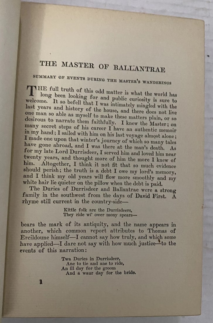 The Master of Ballantrae Vol IV Rob't Louis Stevenson Ltd. Ed 1,000 1906 De Luxe - 17