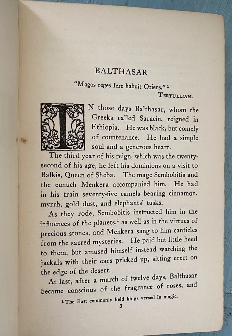 Antique Book Balthasar by Anatole France Blue Leather 1924 Dodd Mead & Co. RARE - 8
