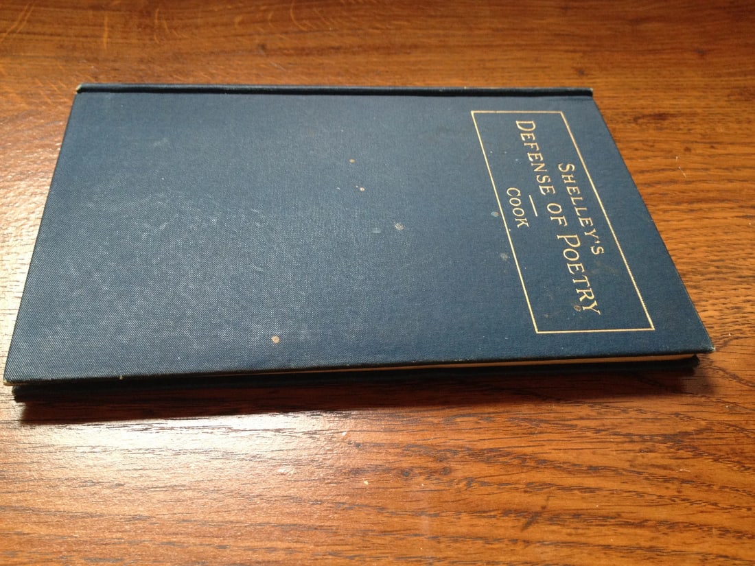 SHELLEY'S DEFENSE OF POETRY Ed. Albert S. Cook 1890 HC Ginn & Co. Antique - 6