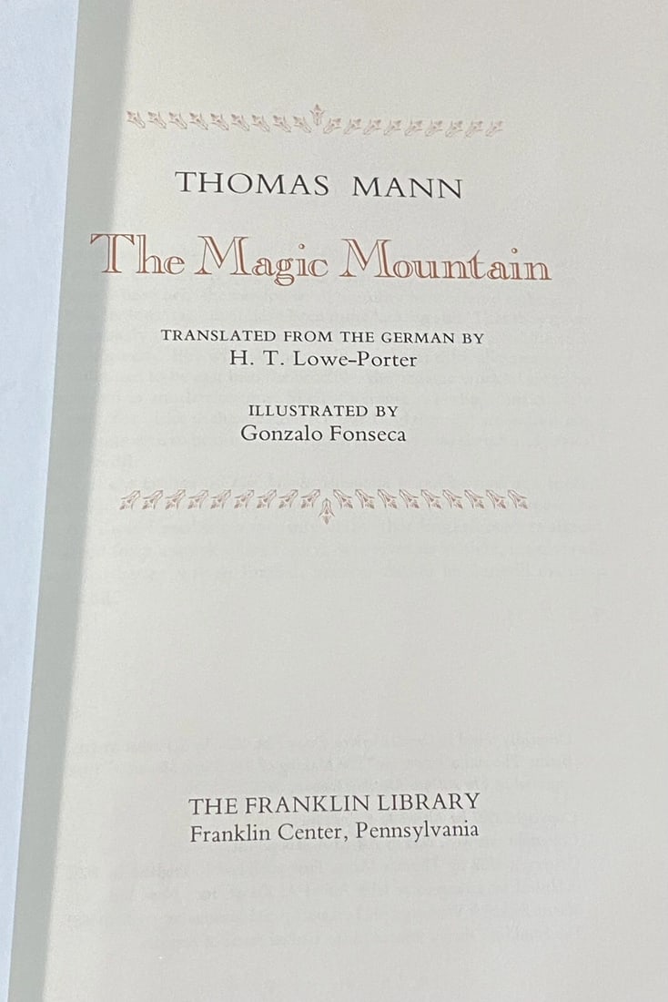Thomas Mann Gonzalo Fonseca FRANKLIN LIBRARY THE MAGIC MOUNTAIN 1st ed 1981 Lthr - 3