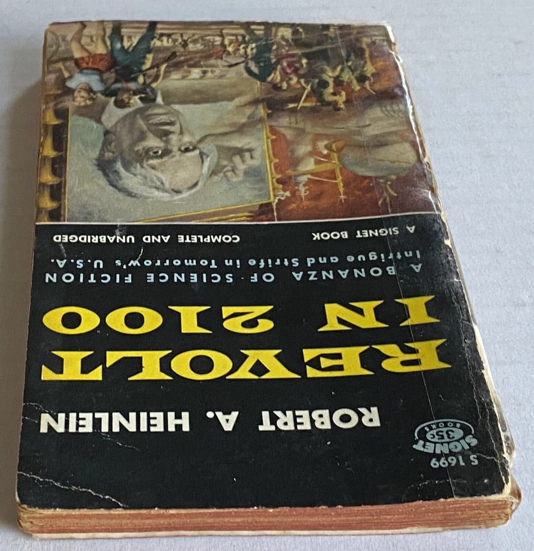 Robert A Heinlein REVOLT IN 2100 S1699 Second Signet Paperback Printing 1959 - 7