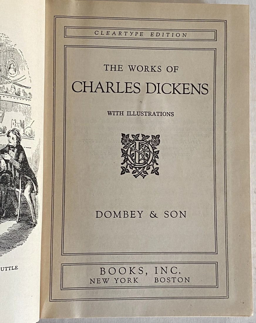 Charles Dickens Dombey and Son Clear Type Edition Books Inc HC 1930s V Good - 4