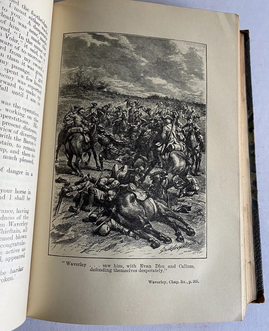 The Works Of Sir Walter Scott WaverleyNovels Waverley; GuyManning Vol. IAntique - 12