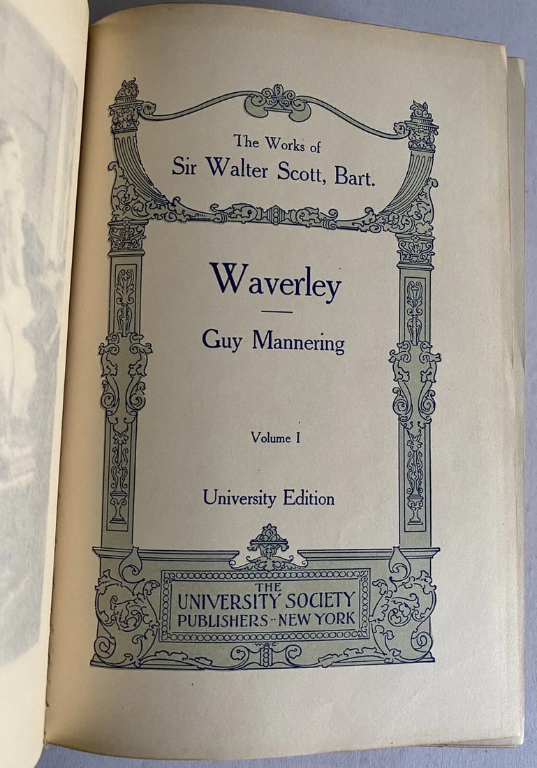 The Works Of Sir Walter Scott WaverleyNovels Waverley; GuyManning Vol. IAntique - 4
