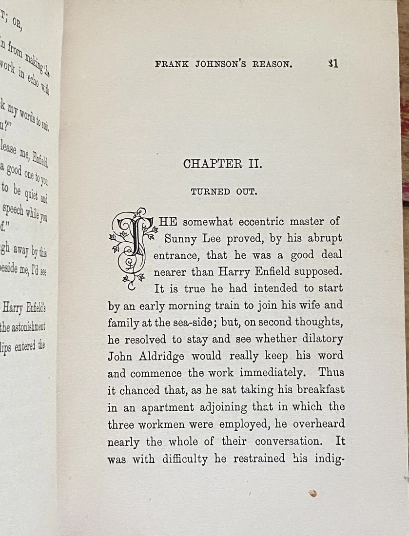 Ruth Buck Lamb It Isn't Right or Frank Johnson's Reason 1st Edition 1867 HC Ill. - 18