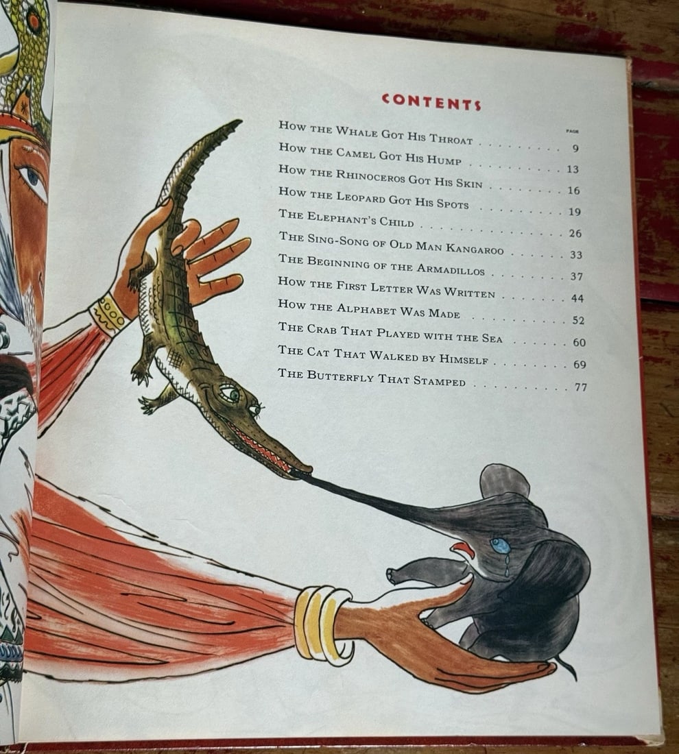 JUST SO STORIES RUDYARD KIPLING HC 1952 Doubleday Illustrated 1st Thus - 12