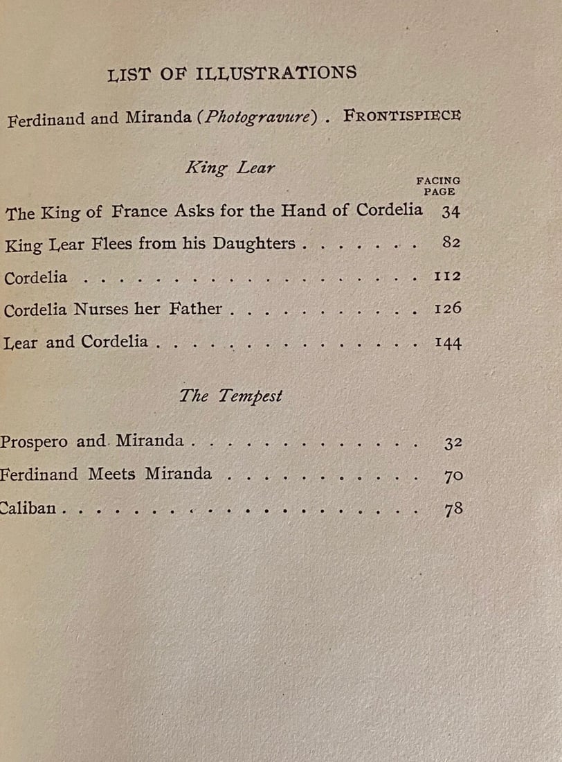 Shakespeares Works Elgin Ed. Deluxe Vol.XIV King Lear, The Tempest 1901 Morris - 6