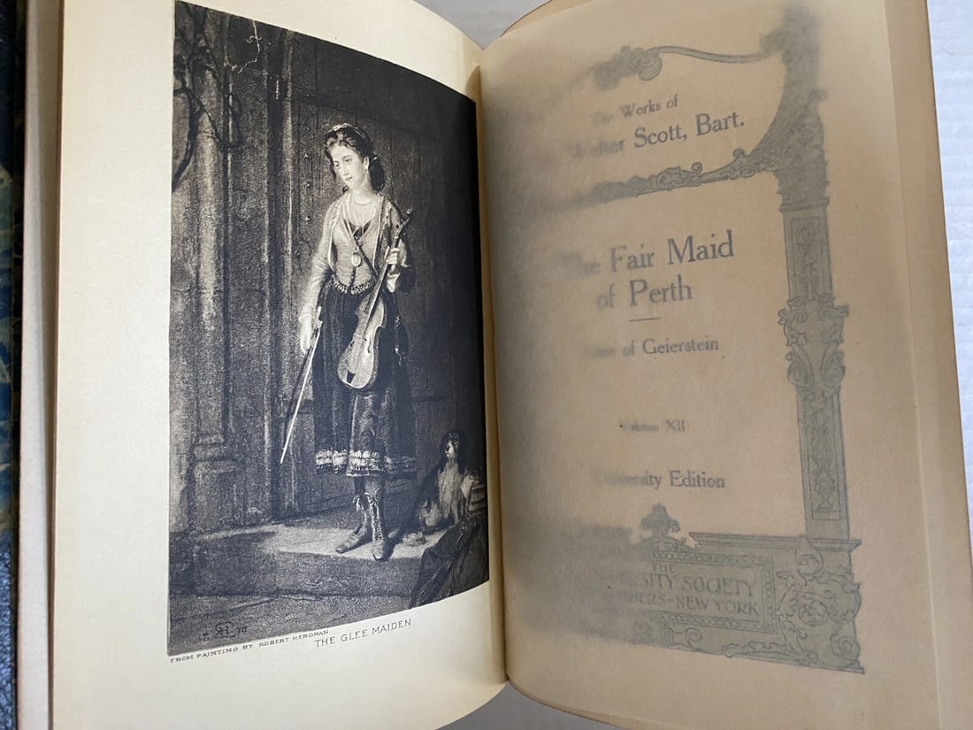 Works Of Sir Walter Scott Waverley Novels Vol XII Fair Maid Of Perth HC 1800s - 5