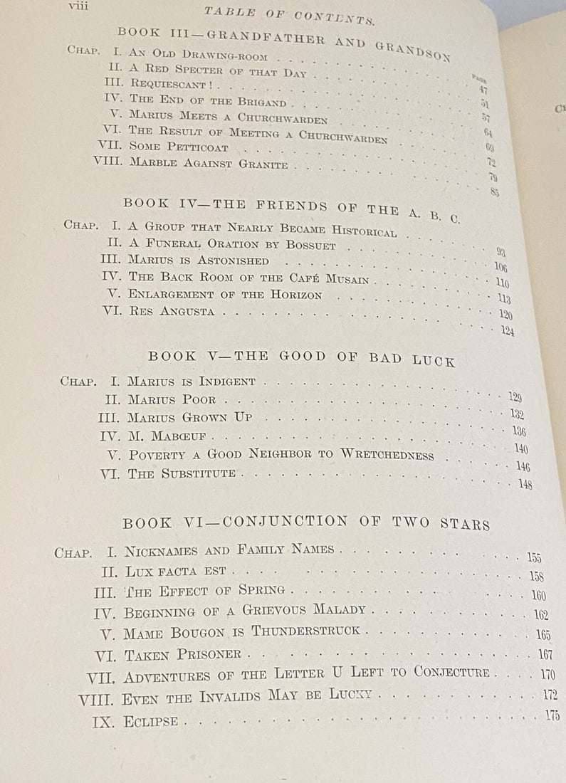 Les Miserables Victor Hugo Vol. III Illustrated 1886 Library Edition HC VGood - 10