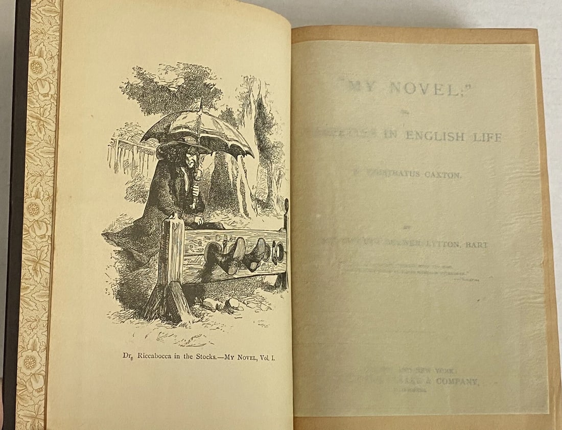 Bulwer Lytton's Works MY NOVEL HC Belford Clarke 1st Ed Late 1800s Very Good - 3