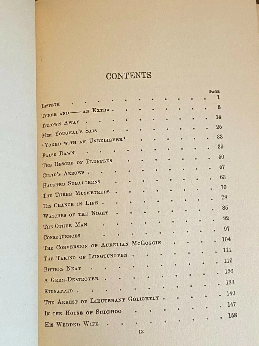 Kipling PLAIN TALES FROM THE HILLS & Bio. Authorized Ed. 1912 HC Doubleday Cloth - 10