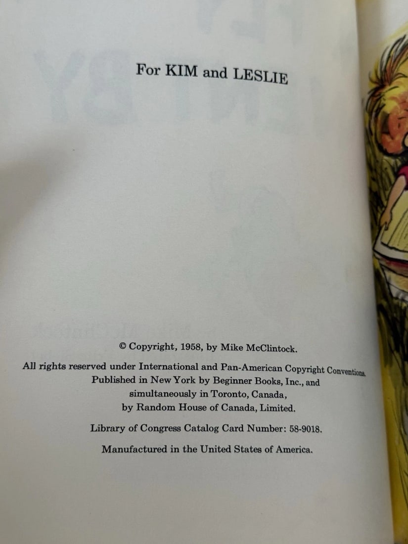 Dr. Seuss A Fly Went By 1958 Beginner Book BC Ed.Mike McClintock 1st Ed/Printing - 4