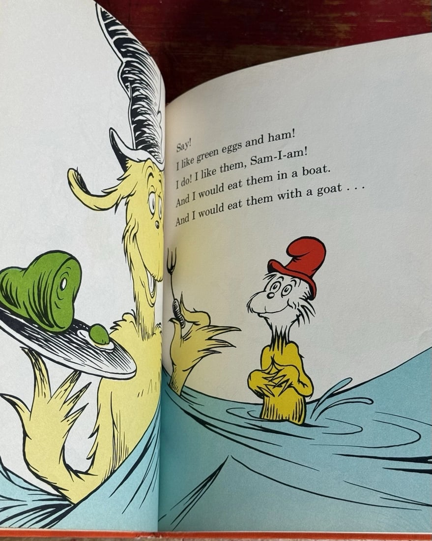 Vintage GREEN EGGS AND HAM by Dr. SEUSS 1960 Book Club 1st Edition/1st Hardcover - 12