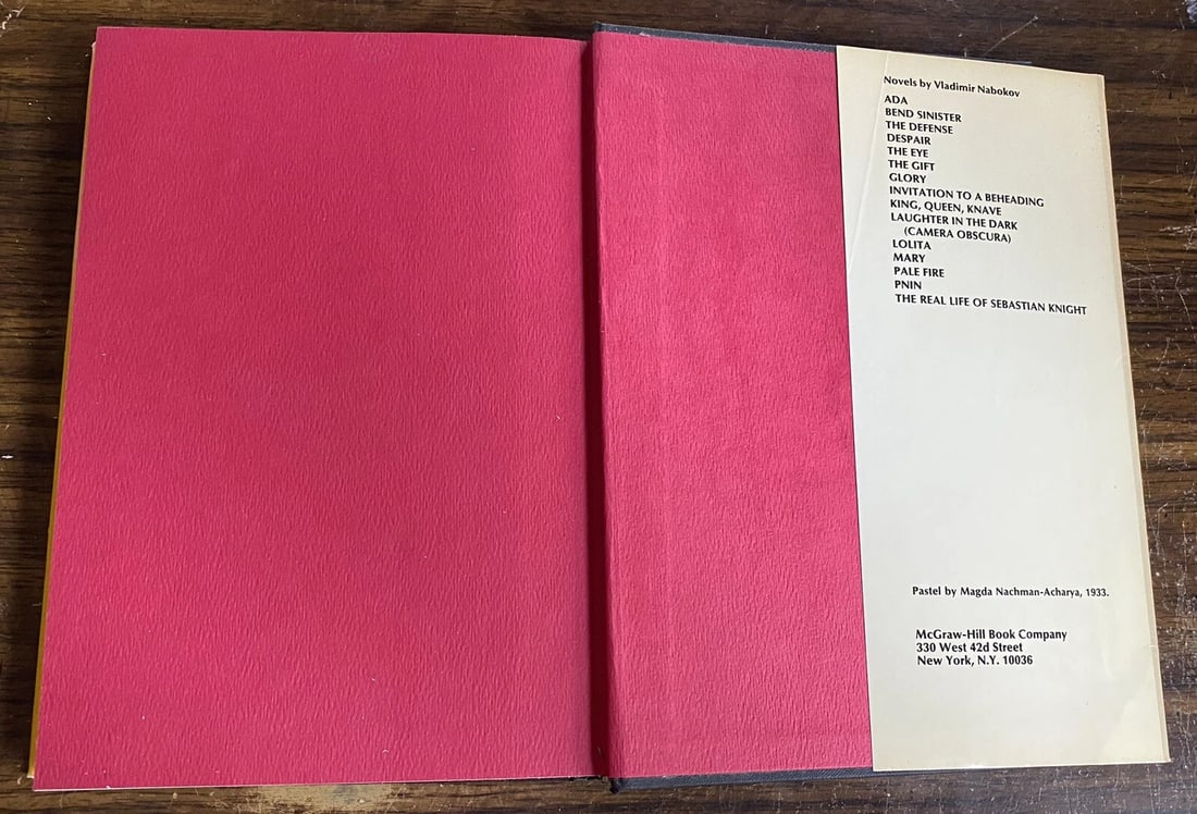 Glory by Vladimir Nabokov 1971 First American Edition HC/DJ McGraw HillVery Good - 16