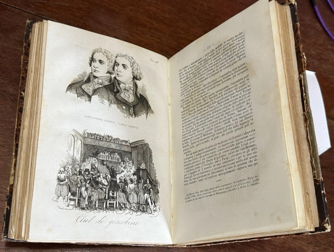 Thiers, L. Adolfo Rivoluzione Francese 1842 1st Italian Ed. Vol. 1 Illustrated - 7