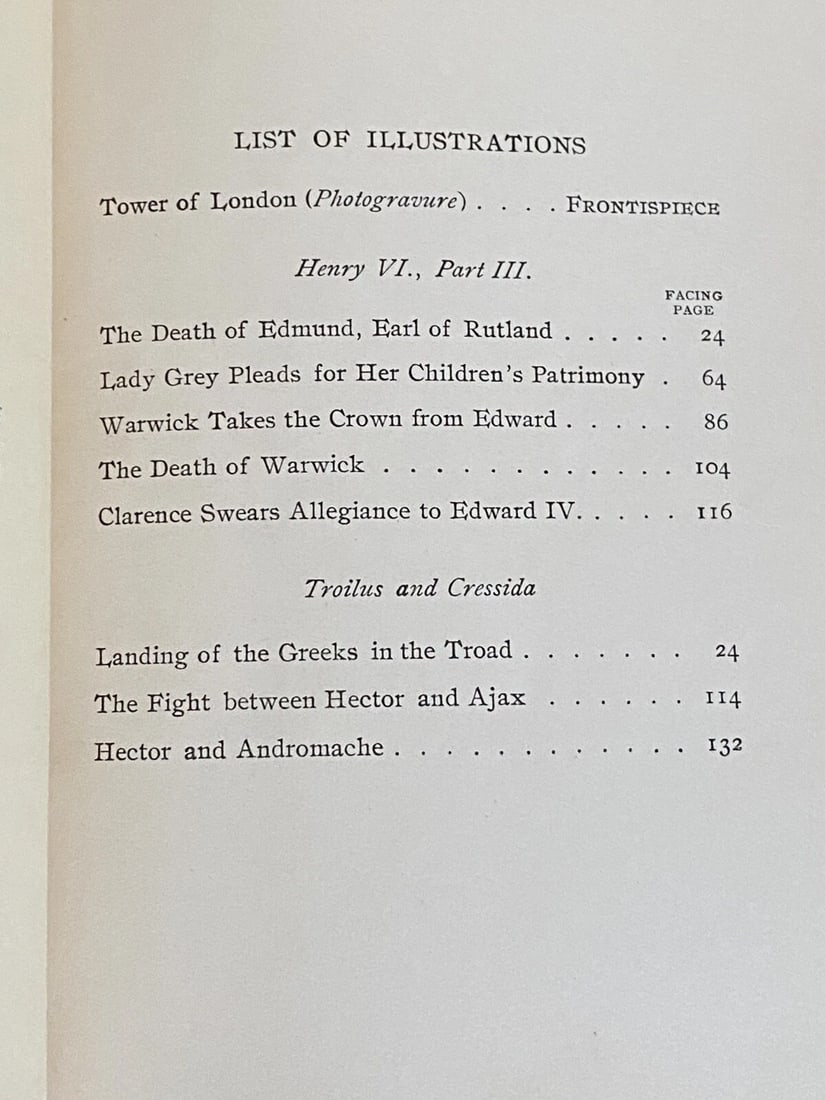 Shakespeares Works Elgin Ed.Deluxe Vol V 1901 #306/1000 HenryVI,TroulusCressida - 6