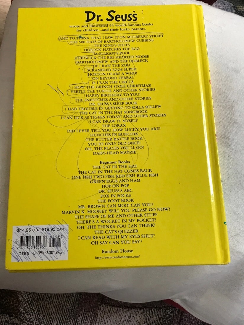 Classic Seuss: My Book about Me by Me Myself 1st Ed. 1969 Random House HC LOOK! - 4