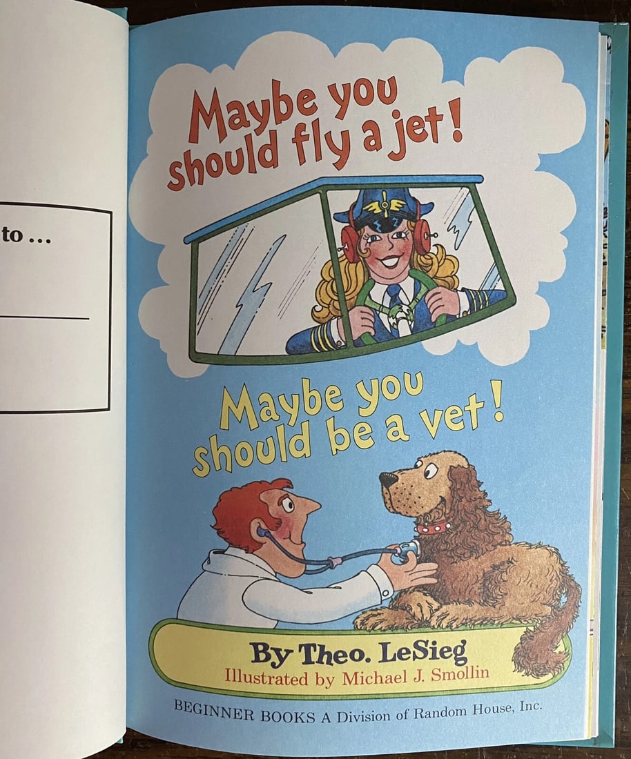 Maybe You Should Fly A Jet! Theo LeSieg, 1st Edition 2nd Print 1980 Near Fine HC - 3