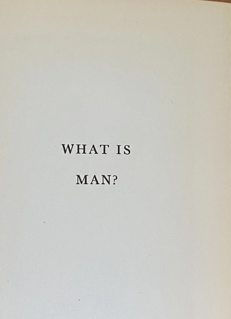 Mark Twain WHAT IS MAN? Auth. Edition Harper & Bros. 1917 HC Near Fine Vol.XII - 12