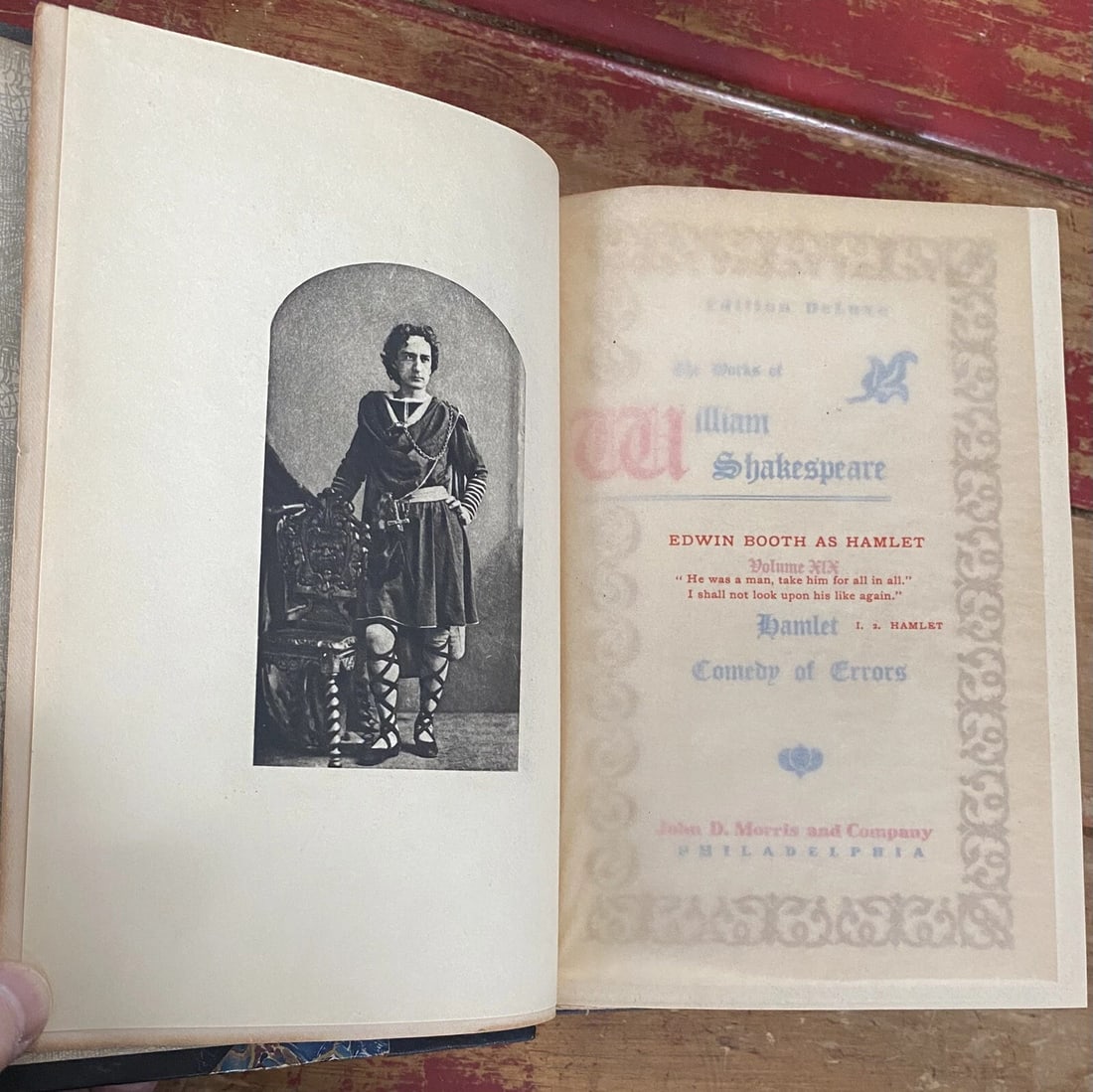 Shakespeares Works Elgin Ed. Deluxe Vol.XIX 1901 #360 Hamlet,ComedyOfErrors Ill - 5