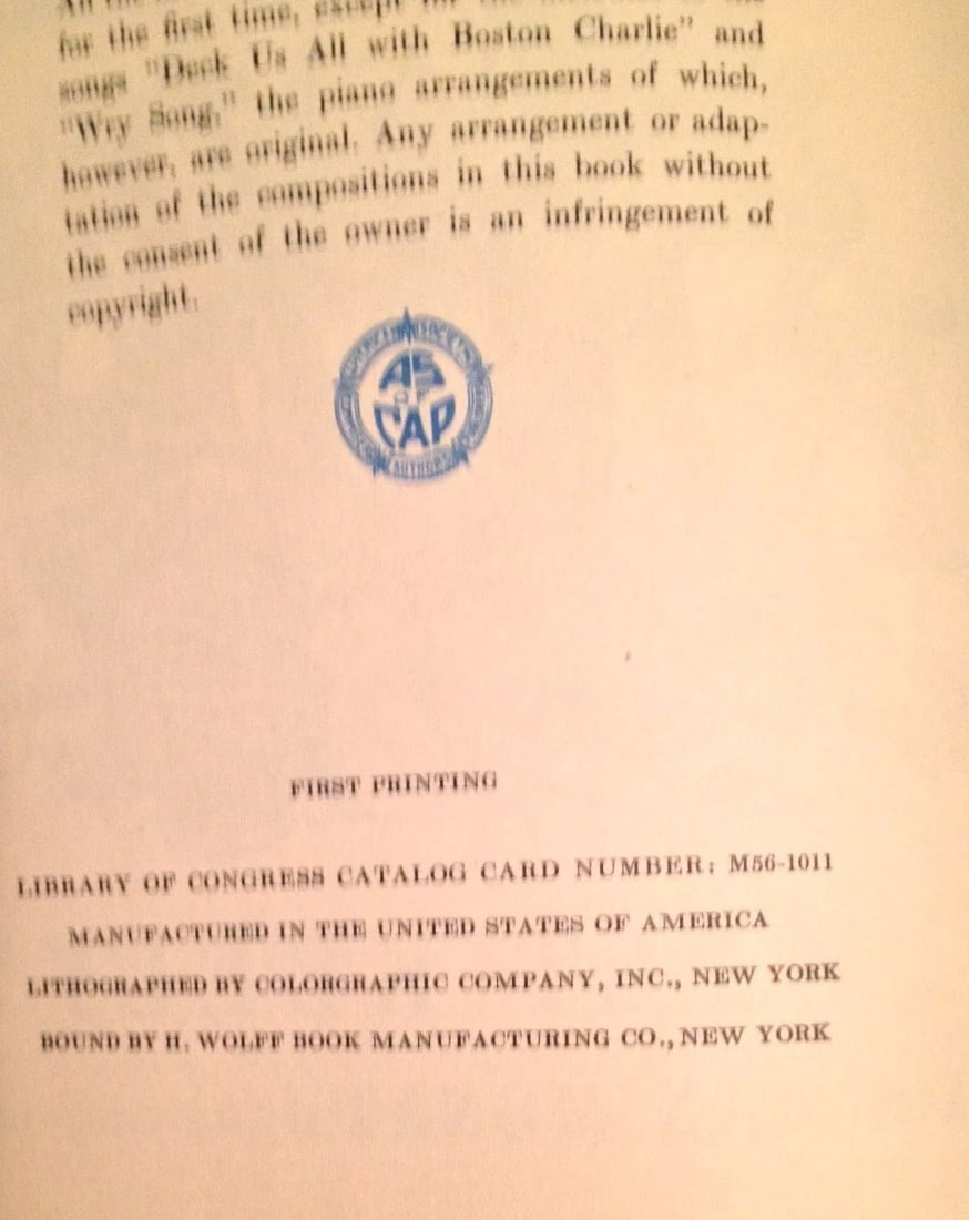 SONGS OF THE POGO by Walt Kelly with Norman Monath 1956 1st Printing HC - 7