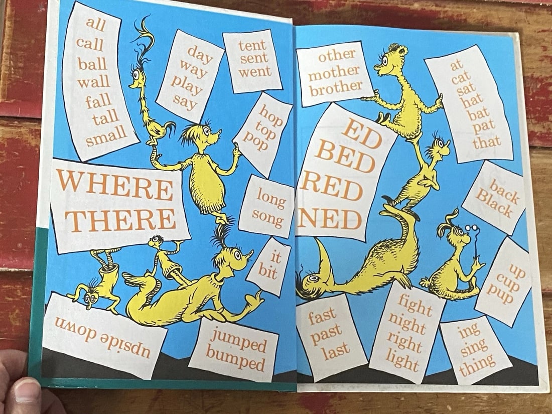 Hop on Pop Dr. Seuss 1963 Grolier Book Club Edition Hardcover Excellent Cond. - 7