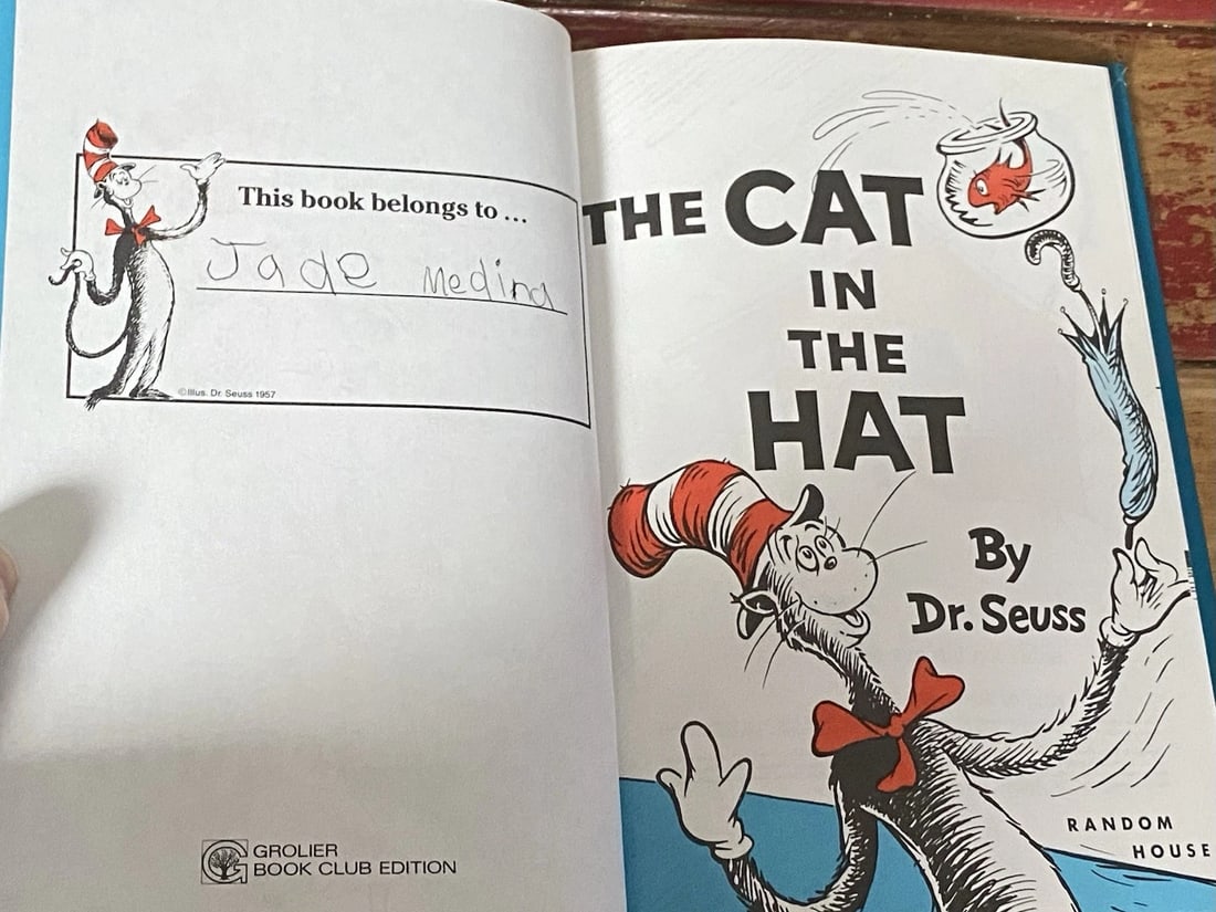THE CAT IN THE HAT By Dr. Seuss Beginner Books Book Club Edition 1957/1985 VGood - 3
