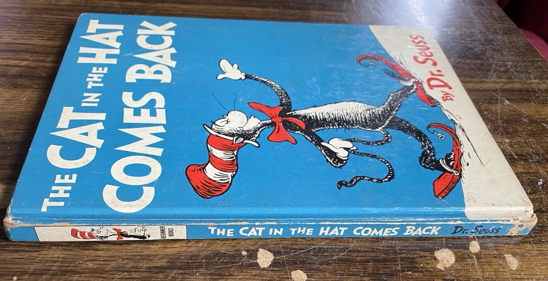 FIRST EDITION Dr Seuss Cat in the Hat Comes Back Very Early Print 1958 Good - 4