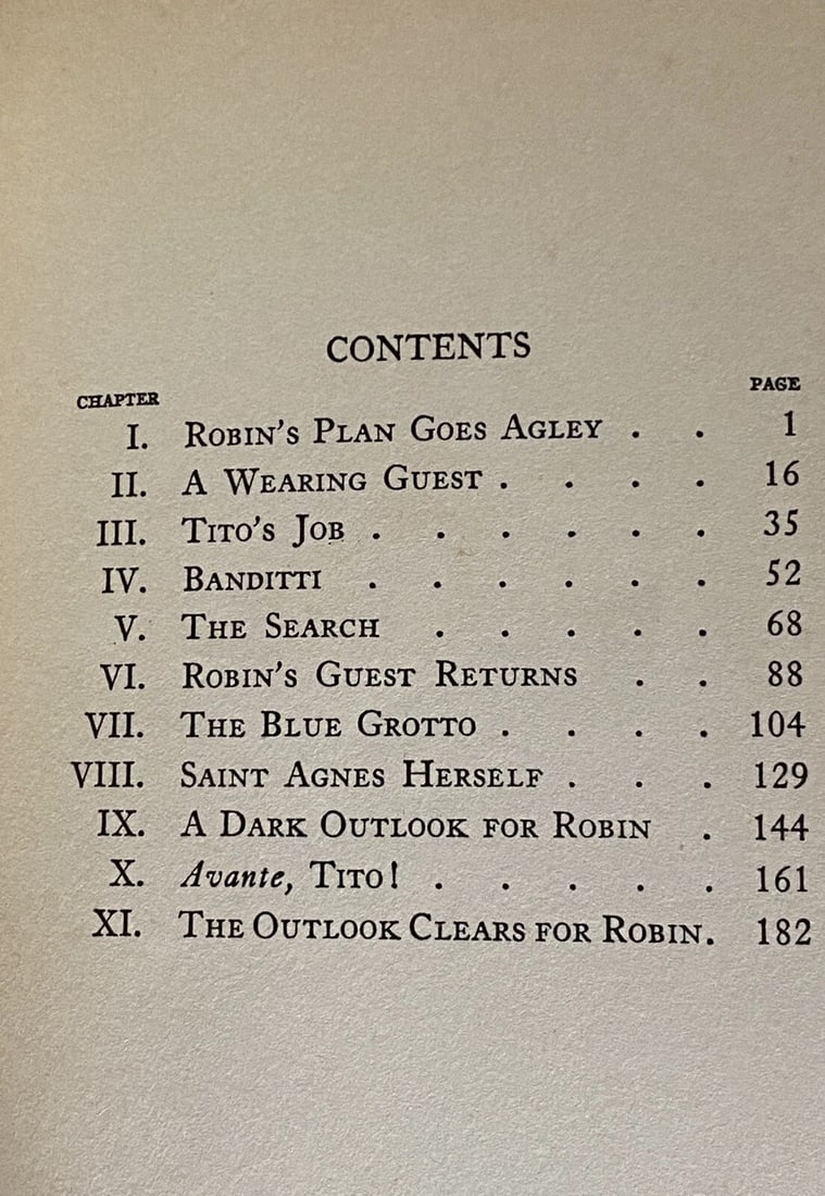 Robin and Tito Mabel L. Robinson 1930 Childrens Antique Book First Ed/Print GC - 14