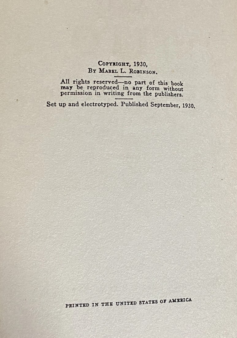 Robin and Tito Mabel L. Robinson 1930 Childrens Antique Book First Ed/Print GC - 5