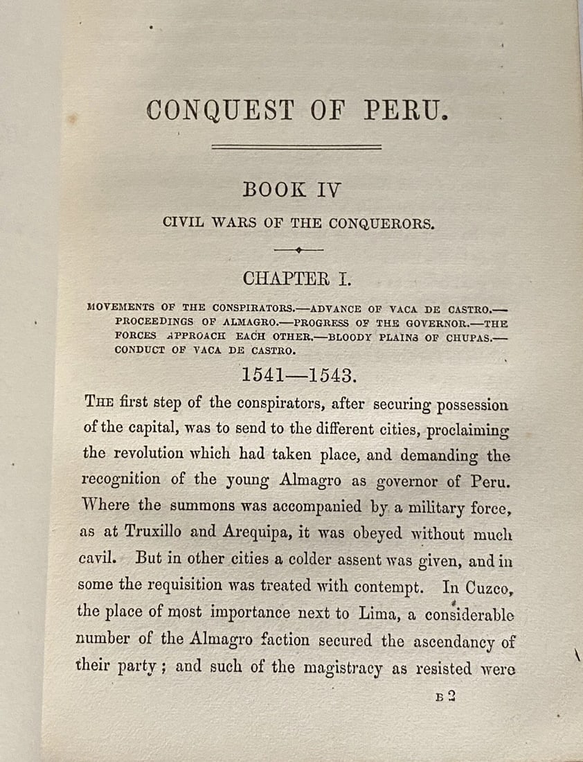 W.H.Prescott History of the Conquest of Peru 1857 5thEd/Vol.III London R.Bentley - 5